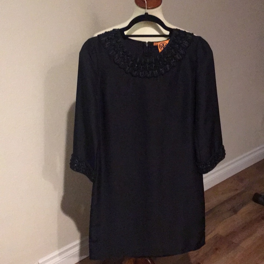 Tory Burch Black Dress (4) 100% Silk
